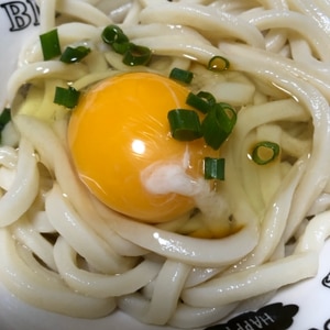 レンジで簡単！大葉が香る！釜玉うどん